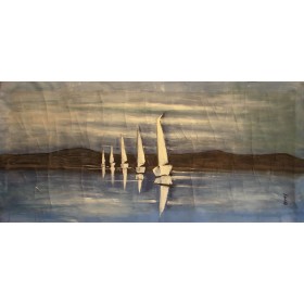 Μπέτυ - Ιστιοπλόοι στο Αιγαίο - 50x120 cm (ME ΤΕΛΑΡΟ)
