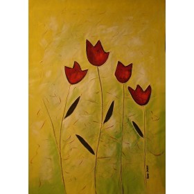 Ρενέ Νταζόν - Τα Χαρούμενα Κρίνα - 60x90 cm (ME ΤΕΛΑΡΟ)