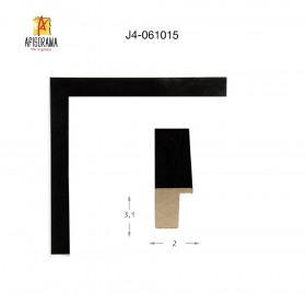 Κορνίζα Μαύρη (κουτί) πάχους 2 cm